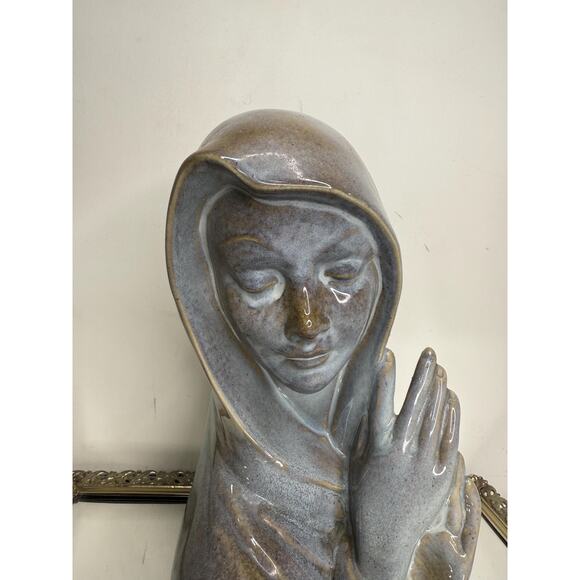 Large Vintage Ceramic Praying Virgin Mary madonna bust sculpture statue - Picture 3 of 10